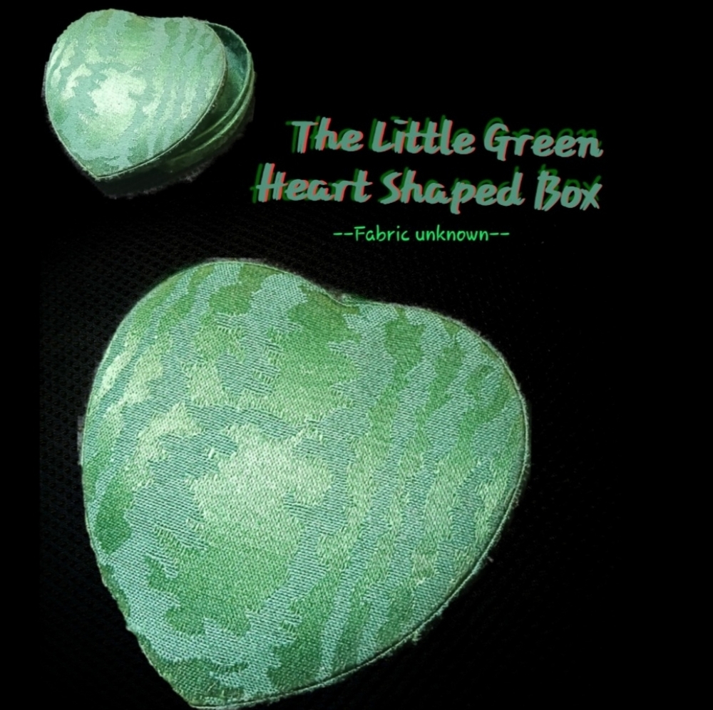 The 4" Little Green Heart Shaped Box - Vintage Late 80's -